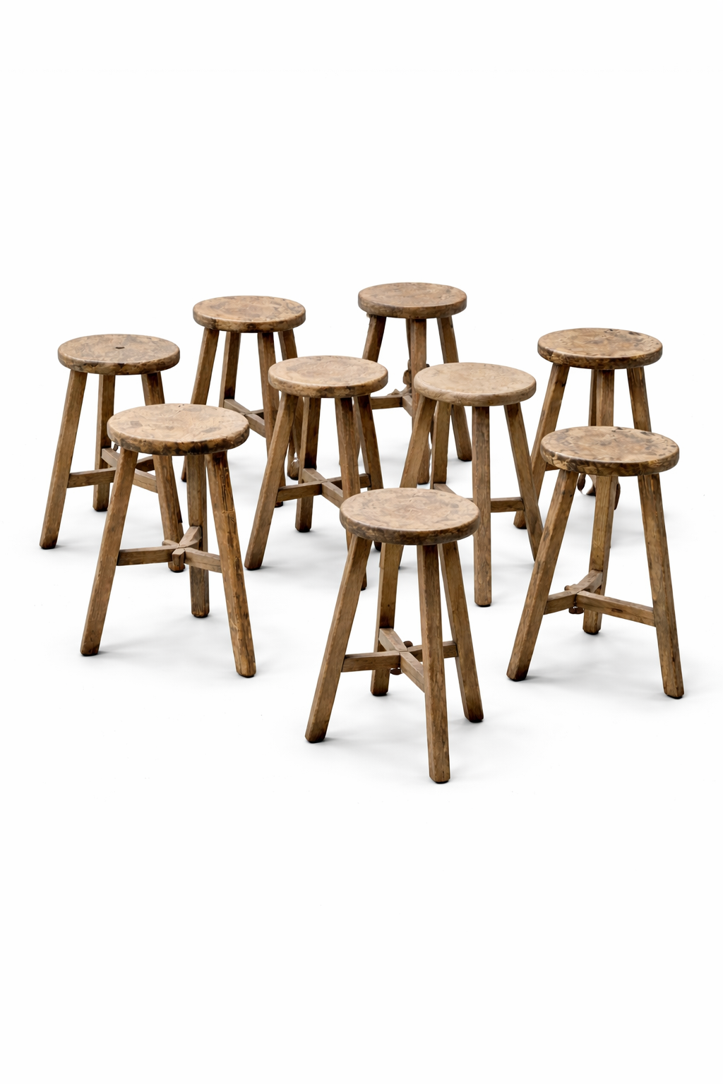 Rustiek houten krukje