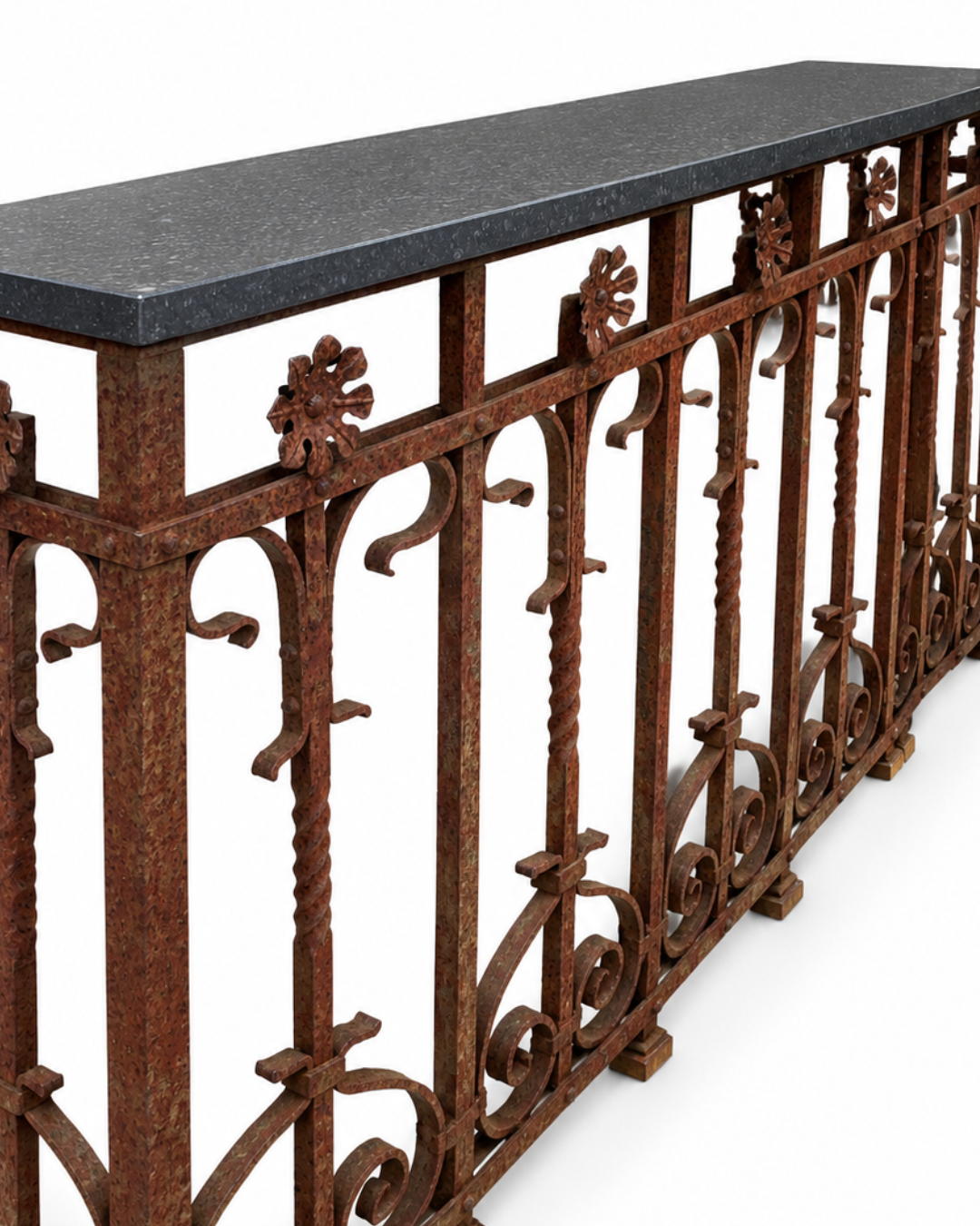 Toog oud smeedijzer (63 x 213 x 90 cm)