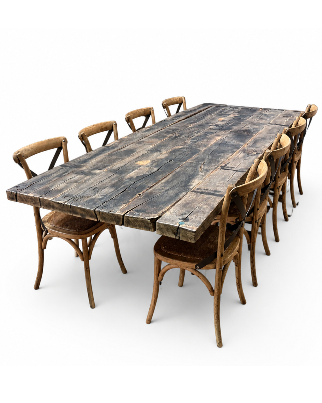 Tafel donkere eik (107 x 275 cm)