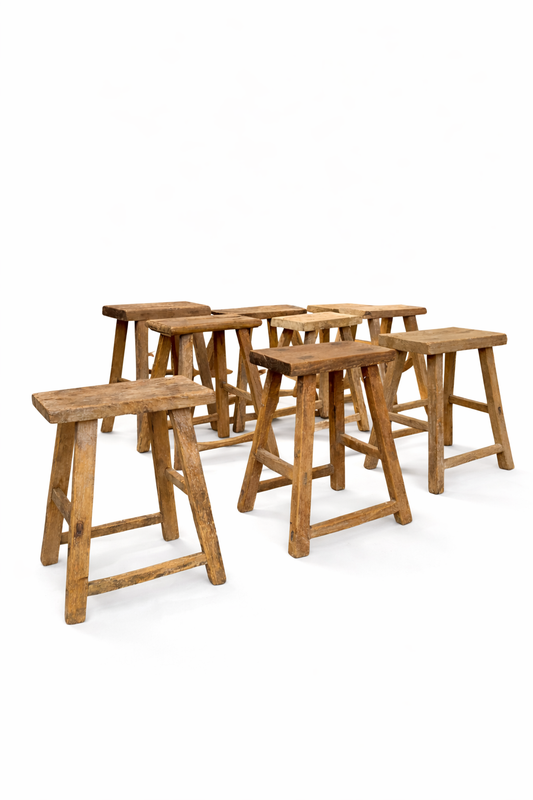 Rustic wooden stool