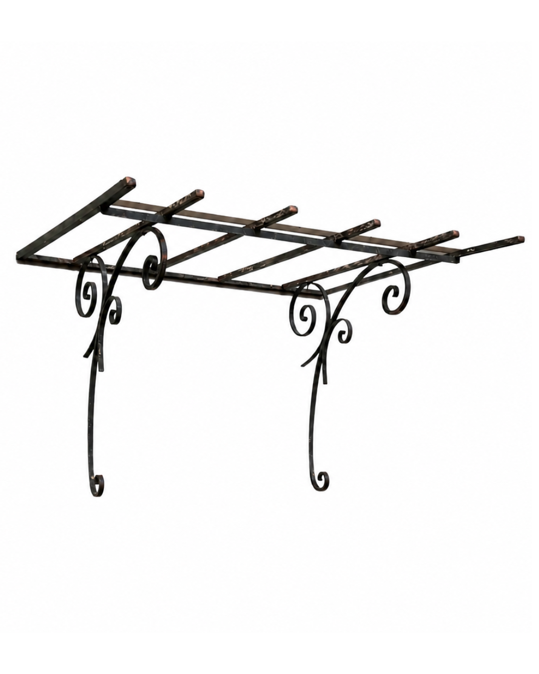 Wrought iron door canopy