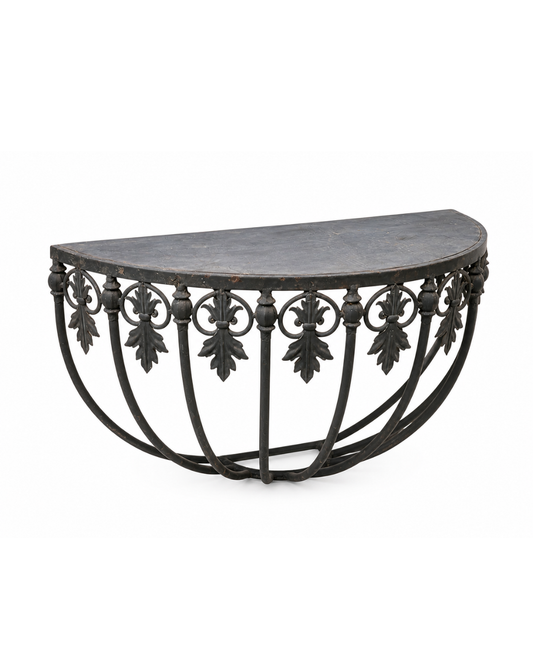 Demi-lune console table